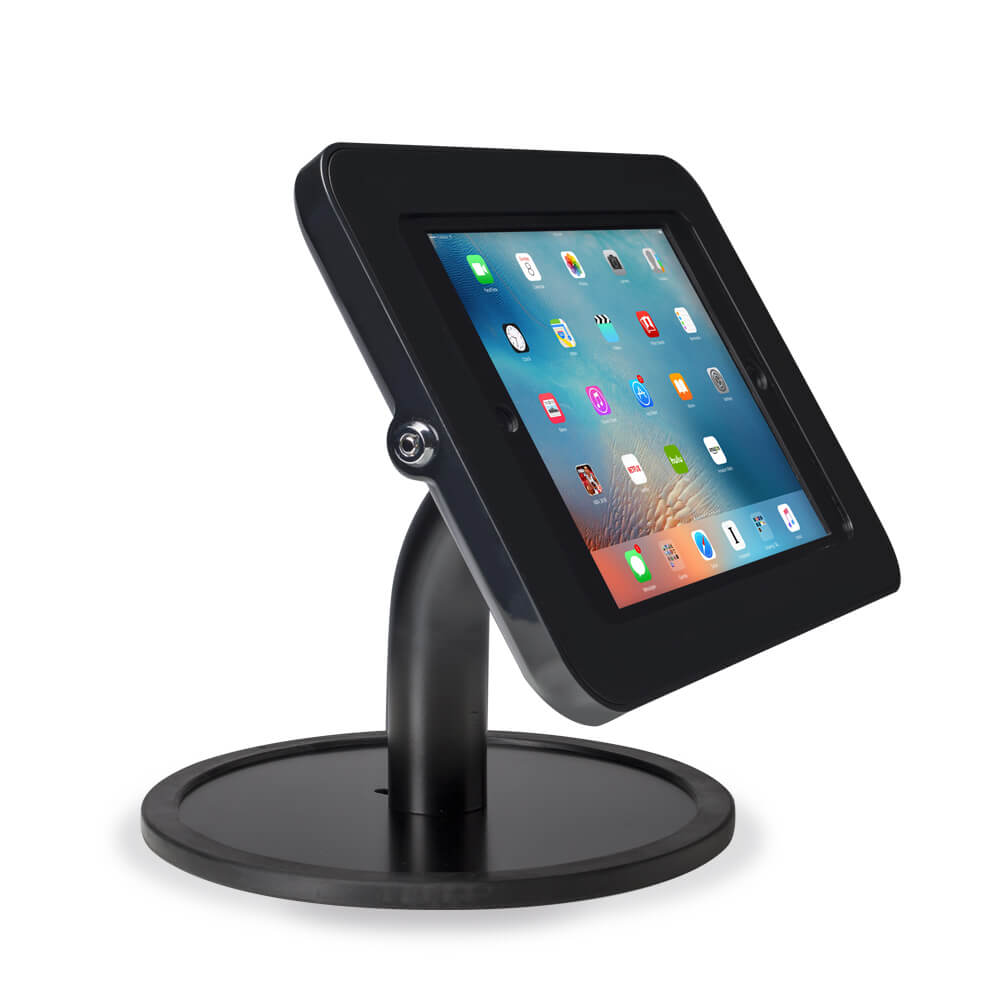 Tablet Stand | Desk Base Black | Angle