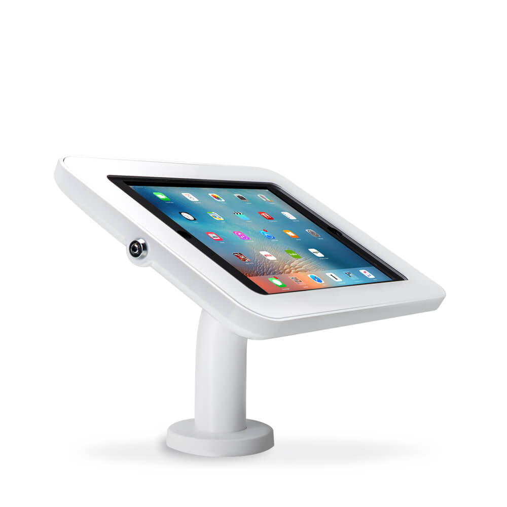 Tablet Stand | Desk 30 White | Angle