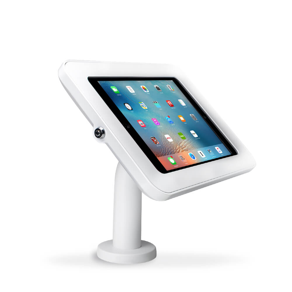 Tablet Stand | Desk 45 White | Angle