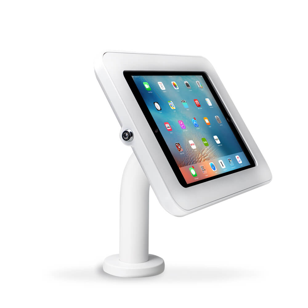 Tablet Stand | Desk 60 White | Angle