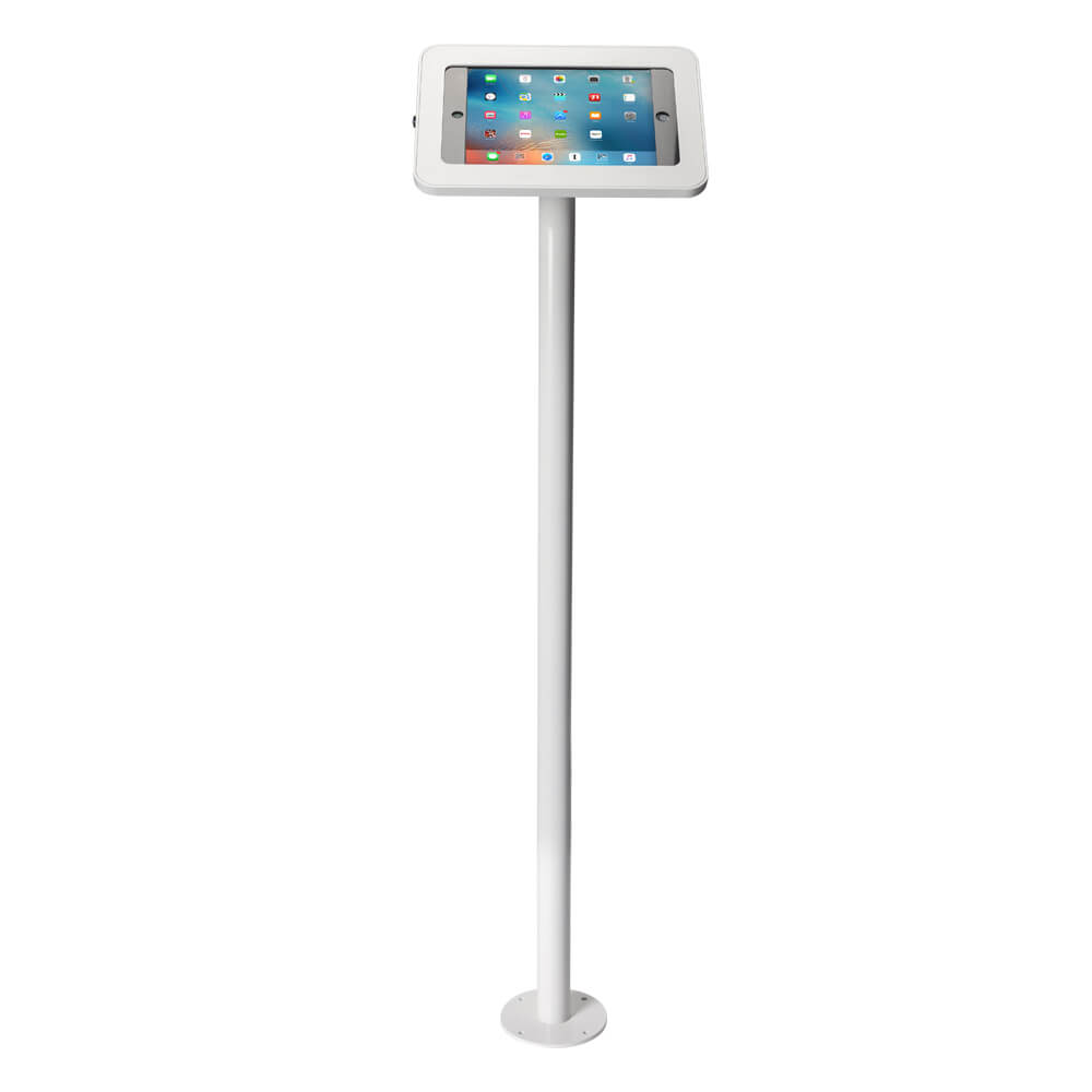 Tablet Stand | Floor Fixed White | Front